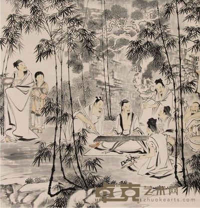 刘旦宅人物立轴 67×64