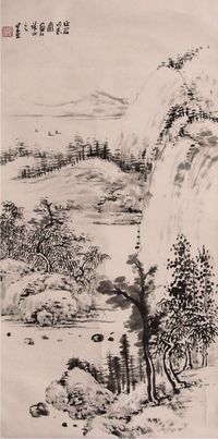 胡若思山水立轴
