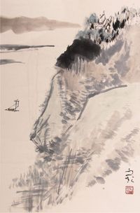 谢之光山水立轴