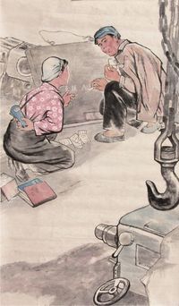 无款人物镜片