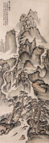 钱瘦铁山水立轴