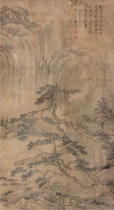 冯超然山水立轴 88×48