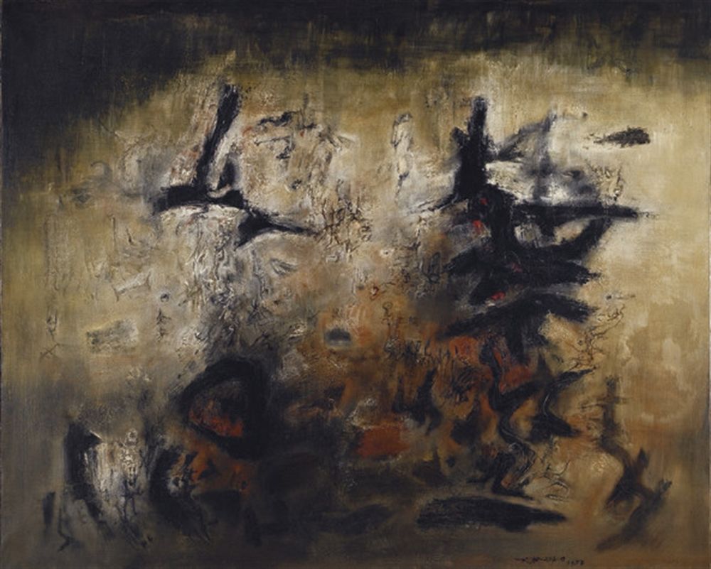 赵无极 1957年作 Nous Deux（We two）161.3×199.4cm