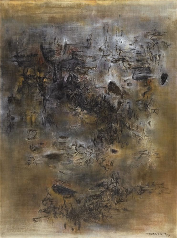 赵无极 1957年作 Vent et Poussiere（Wind and Dust）128.6×95.7cm