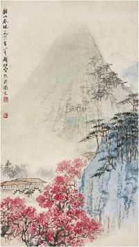 钱松嵒（1899～1985）韶山春晓图 立轴