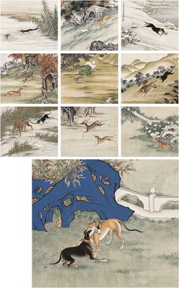 常曾灏［民国］走兽图 册页（十开）
