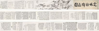 汪洛年（1870～1925）定林访碑后图  手卷