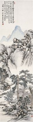 郑文焯（1856～1918）临溪隐居图 立轴