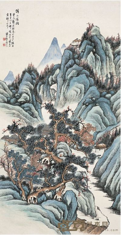 何维朴（1844～1925）僊山楼阁图 立轴 143×74.5cm