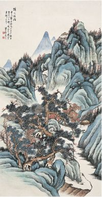 何维朴（1844～1925）僊山楼阁图 立轴