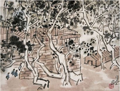 陈子庄（1913～1976）龙泉山 镜片