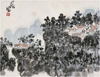 陈子庄（1913～1976）溪山清远图 镜片