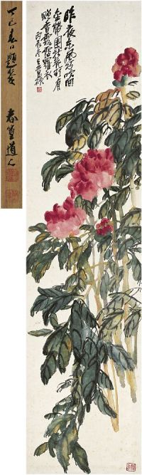 吴昌硕（1844～1927）牡丹图 立轴