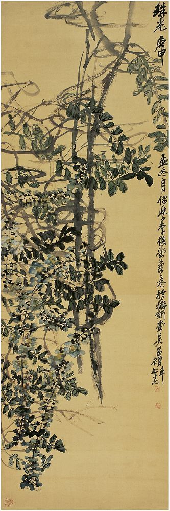 吴昌硕（1844～1927）紫藤图 立轴