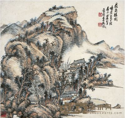 吴征（1878～1949）最爽楼图 立轴 31.5×33.5cm