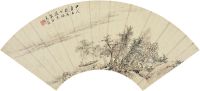 高简（1634～1708后）秋溪泛舟图 扇页