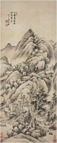 王撰（1623～1709）仿北苑山水 立轴