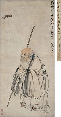 黄慎（1687～约1770）寿星图 立轴