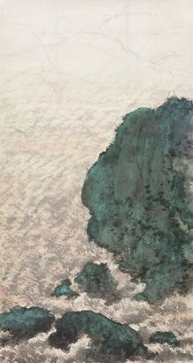 傅抱石 棒槌岛(画稿) 镜心