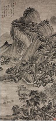 王鉴 甲午（1654年）作 东坡诗意图 立轴