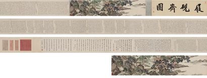 顾文渊 甲子（1684年）作 屐砚斋图 手卷