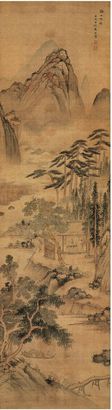 顾殷 壬戌（1682年）作 溪山仙馆 立轴