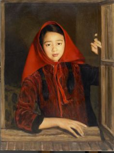 杨飞云 1990年作 在窗边的少女