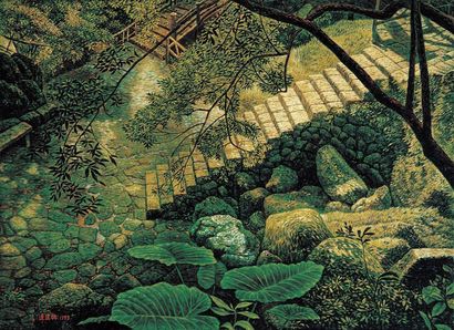 连建兴 1997年作 欢喜阶梯