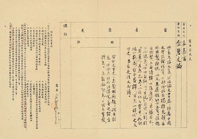 梁实秋 书籍审查意见表 镜心