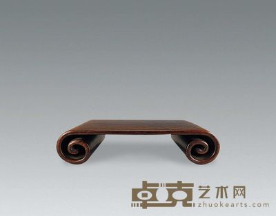 清 红木小书卷几 长40cm