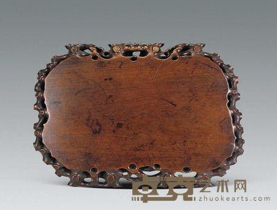 清 红木根形花几 长66cm