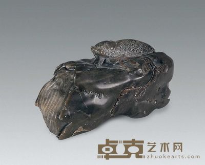 民国 石雕树蝉纸镇 长6cm