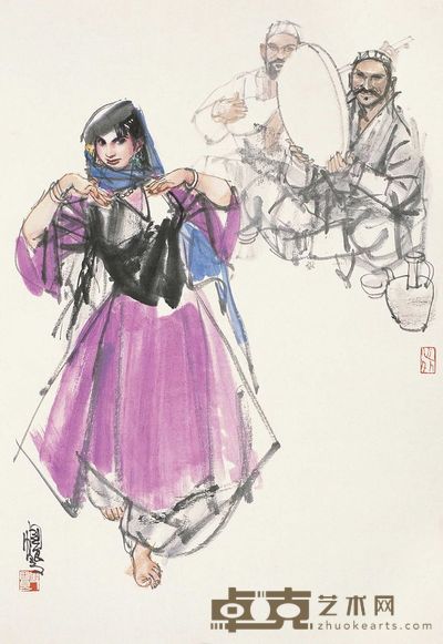 史国良 天山之舞 镜心 80×56cm