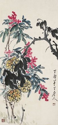 陈半丁 1957年作 花卉 立轴