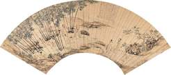 李世光 竹林七贤 扇面