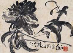 李鱓 （款） 墨牡丹 镜心