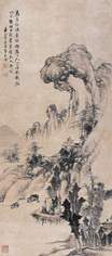 董邦达 烟山野色图 立轴