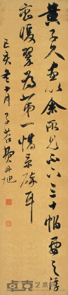 费丹旭 己亥（1839）年作 行书节録《画禅室随笔》 立轴 108×26cm