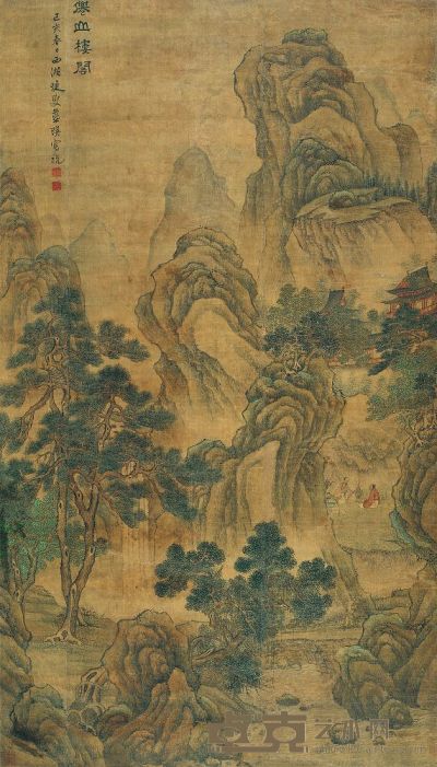 蓝瑛 (款) 己亥（1659）年作 僊山楼阁 立轴 172×98cm
