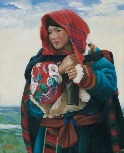刘文斌 2001年作 藏女