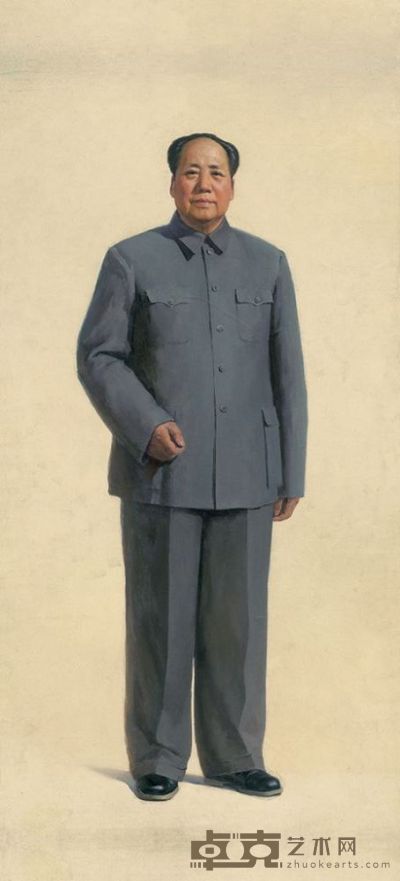 靳尚谊 1966年作 毛泽东全身像 262×137cm