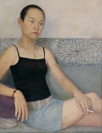 许晗瑶 2008年作 叼烟的女孩