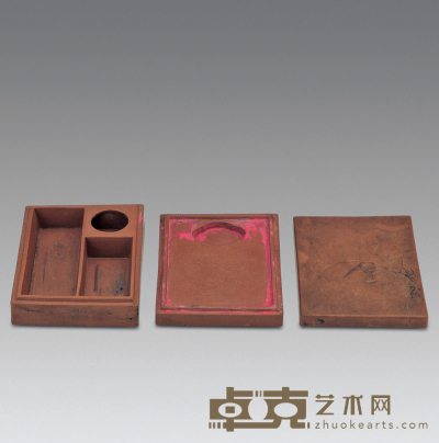 清 “福亨”紫砂三格文具盒 11.3×8.3cm
