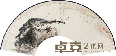 郑乃珖 山水 镜框 15×50cm