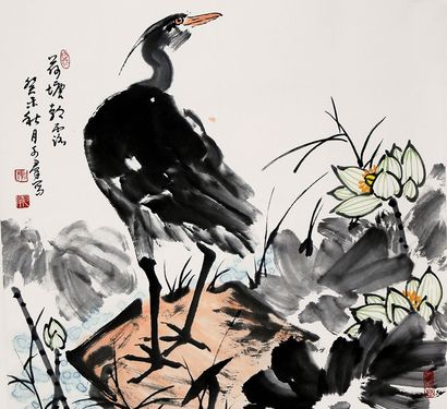 鹭荷图
