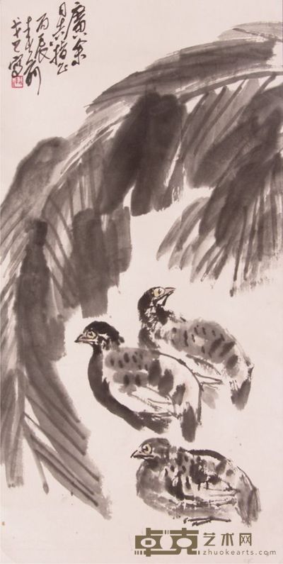 郭公达花鸟立轴 69×34
