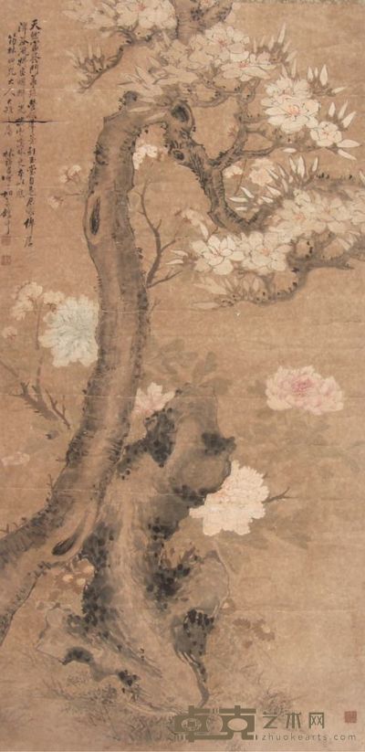 林福昌花卉立轴 129×63