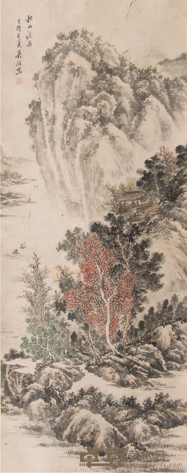 吴滔山水立轴 132×51