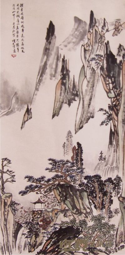 朱修立山水立轴 137×68