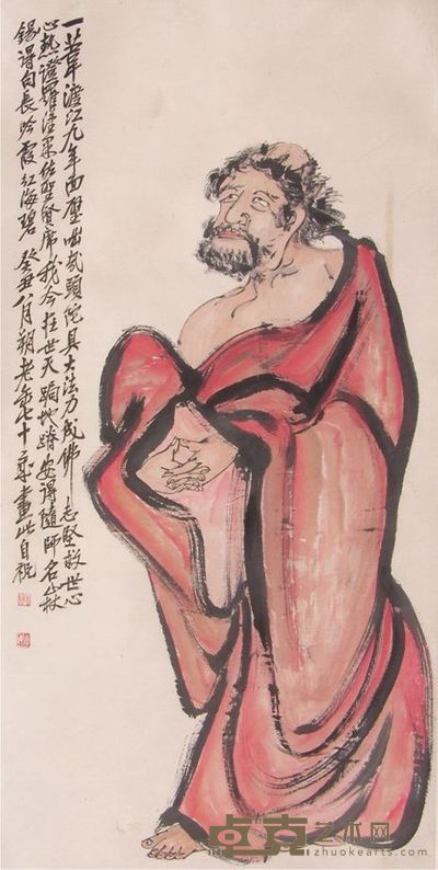吴昌硕人物立轴 125×62